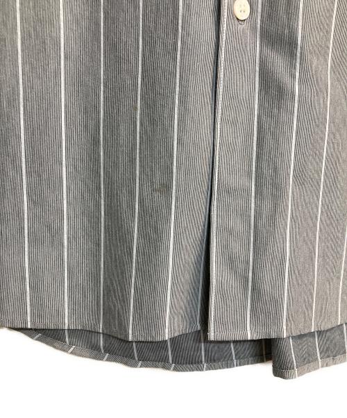 KANEMASA PHIL.（カネマサフィル）KANEMASA PHIL. (カネマサフィル) 46G MODEST STRIPE SHIRT グレー サイズ:Lの古着・服飾アイテム