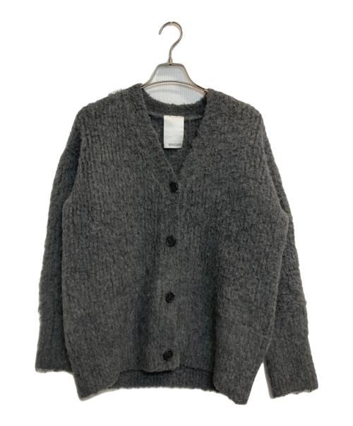 Whim Gazette（ウィムガゼット）Whim Gazette (ウィムガゼット) ミックスヤーンニットカーディガン グレー サイズ:Fの古着・服飾アイテム