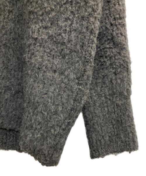 Whim Gazette（ウィムガゼット）Whim Gazette (ウィムガゼット) ミックスヤーンニットカーディガン グレー サイズ:Fの古着・服飾アイテム
