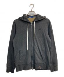 FRED PERRY（フレッドペリー）の古着「バックユニオンジャックジップパーカー」｜グレー