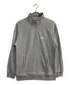 stussyステューシー）の古着「ハーフジップスウェット」｜グレー