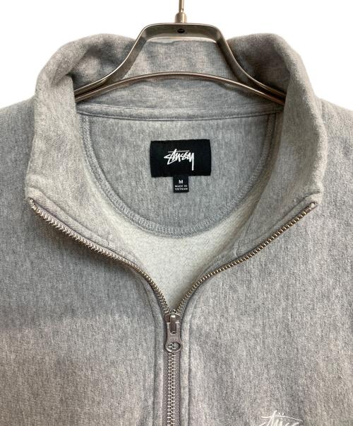 stussy（ステューシー）stussy (ステューシー) ハーフジップスウェット グレー サイズ:Ｍの古着・服飾アイテム