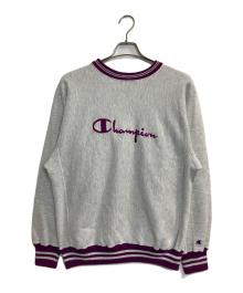 Champion REVERSE WEAVE（チャンピオン リバース ウィーブ）の古着「クルーネックスウェット」｜パープル×グレー