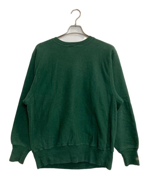 Champion REVERSE WEAVE（チャンピオン リバース ウィーブ）Champion REVERSE WEAVE (チャンピオン リバース ウィーブ) ロゴ刺繍スウェット グリーン サイズ:Lの古着・服飾アイテム