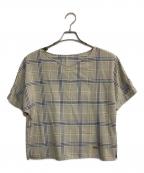 BLUE LABEL CRESTBRIDGEブルーレーベルクレストブリッジ）の古着「半袖ブラウス」｜ベージュ