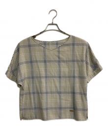 BLUE LABEL CRESTBRIDGE（ブルーレーベルクレストブリッジ）の古着「半袖ブラウス」｜ベージュ
