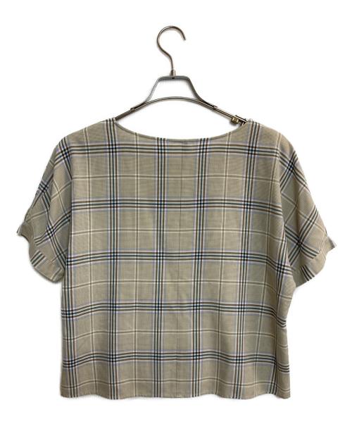 BLUE LABEL CRESTBRIDGE（ブルーレーベルクレストブリッジ）BLUE LABEL CRESTBRIDGE (ブルーレーベルクレストブリッジ) 半袖ブラウス ベージュ サイズ:38の古着・服飾アイテム