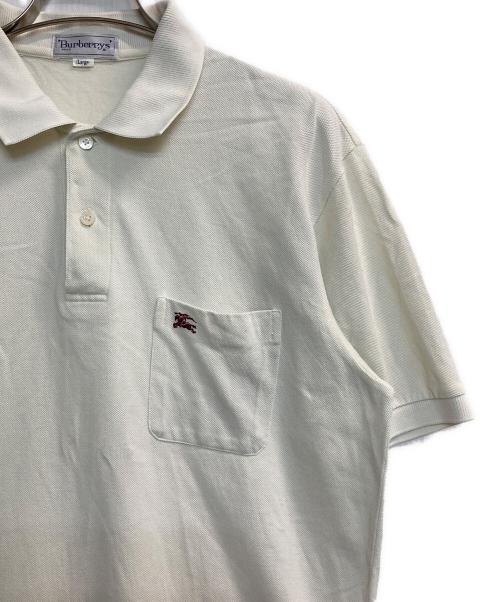 Burberry's（バーバリーズ）Burberry's (バーバリーズ) オールドポロシャツ ホワイト サイズ:Ｌの古着・服飾アイテム