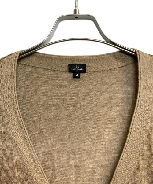 PS Paul Smith（ＰＳポールスミス）PS Paul Smith (ＰＳポールスミス) リネンニットカーディガン ベージュ サイズ:Mの古着・服飾アイテム