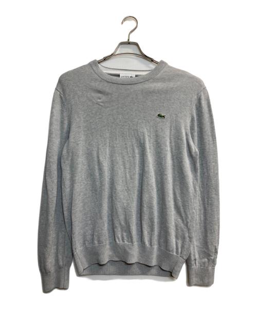 LACOSTE（ラコステ）LACOSTE (ラコステ) ワッペンワニライトウェイトスウェット グレー サイズ:Ｍの古着・服飾アイテム