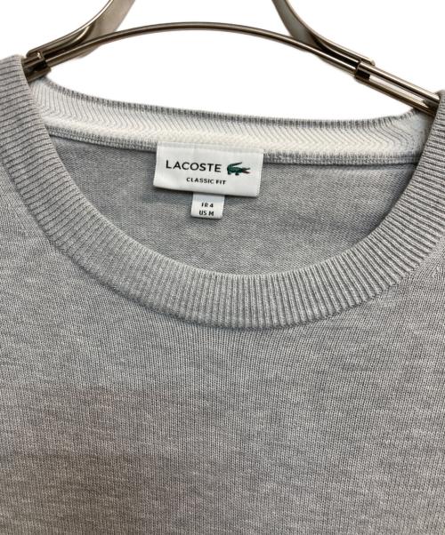 LACOSTE（ラコステ）LACOSTE (ラコステ) ワッペンワニライトウェイトスウェット グレー サイズ:Ｍの古着・服飾アイテム