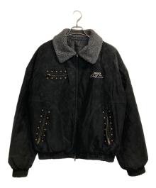 9090（9090）の古着「Bullet Logo Detroit Jacket/ブレット ロゴ デトロイト ジャケット」｜ブラック