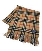 Burberry'sバーバリーズ）の古着「チェックマフラー」｜ブラック×ベージュ
