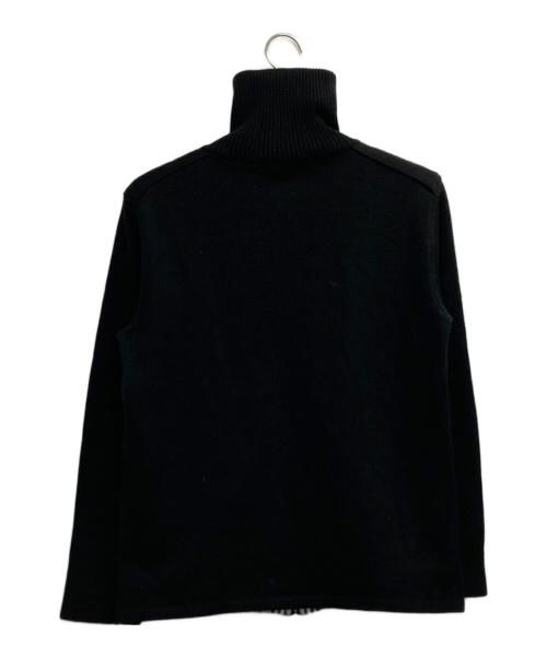 BURBERRY BLACK LABEL（バーバリーブラックレーベル）BURBERRY BLACK LABEL (バーバリーブラックレーベル) ワンポイントドライバーズニット ブラック サイズ:3の古着・服飾アイテム