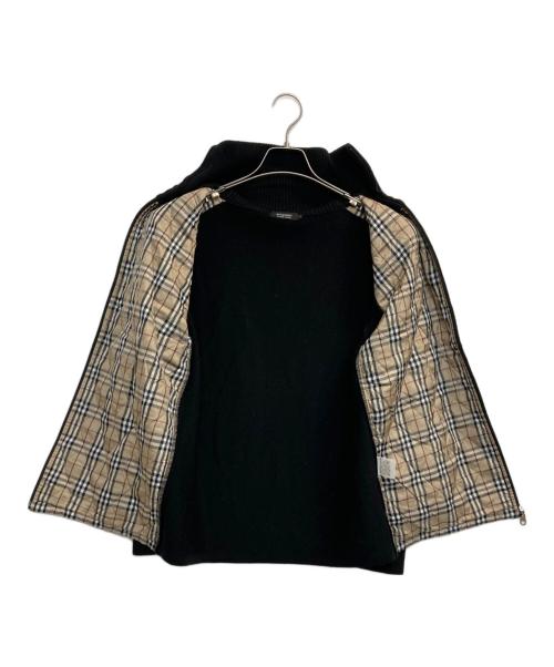 BURBERRY BLACK LABEL（バーバリーブラックレーベル）BURBERRY BLACK LABEL (バーバリーブラックレーベル) ワンポイントドライバーズニット ブラック サイズ:3の古着・服飾アイテム