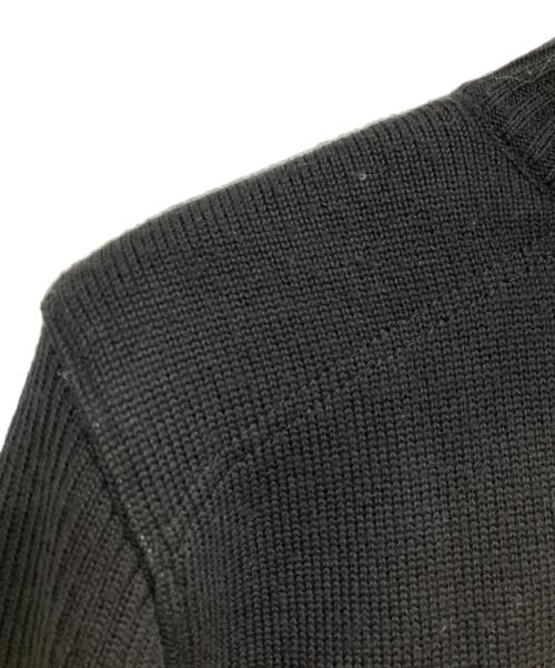 BURBERRY BLACK LABEL（バーバリーブラックレーベル）BURBERRY BLACK LABEL (バーバリーブラックレーベル) ワンポイントドライバーズニット ブラック サイズ:3の古着・服飾アイテム