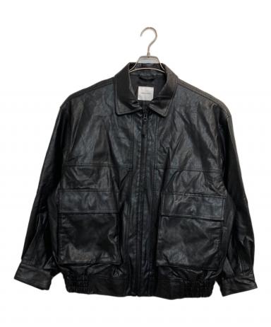 新品未使用FREAK'S STORE レザーテーラードジャケット 黒 BLACK 中古・古着通販】FREAK'S STORE (フリークスストア) フェイクレザー