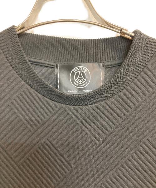 Paris Saint-Germain（パリサンジェルマン）Paris Saint-Germain (パリサンジェルマン) 3Dジオメトリックパターン Tシャツ ブラック サイズ:Ｌの古着・服飾アイテム