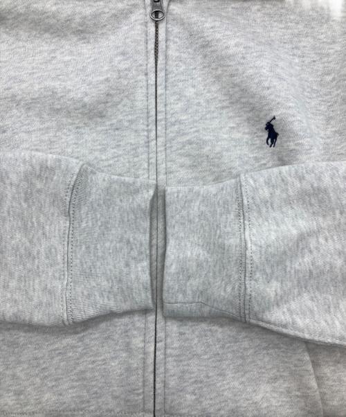 POLO RALPH LAUREN（ポロ・ラルフローレン）POLO RALPH LAUREN (ポロ・ラルフローレン) 刺繍ジップパーカー グレー サイズ:XL(ユース規格)の古着・服飾アイテム