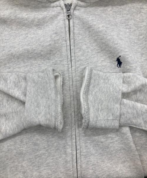 POLO RALPH LAUREN（ポロ・ラルフローレン）POLO RALPH LAUREN (ポロ・ラルフローレン) 刺繍ジップパーカー グレー サイズ:XL(ユース規格)の古着・服飾アイテム