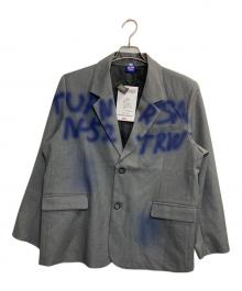 Youlaile studio（ユーライレ・スタジオ）の古着「Doodle Paint Big Jacket」｜グレー