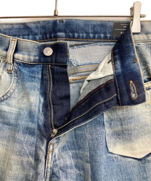 DIESEL（ディーゼル）DIESEL (ディーゼル) パッチワークデニムパンツ インディゴ サイズ:32の古着・服飾アイテム