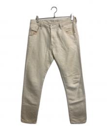 DIESEL（ディーゼル）の古着「ユーズド加工ツイルパンツ」｜アイボリー