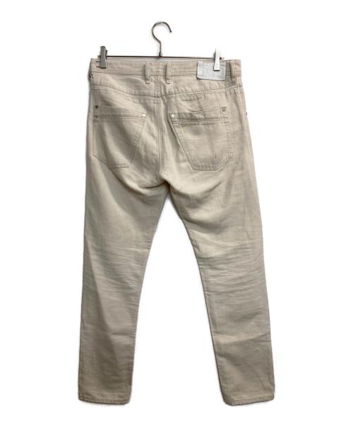 DIESEL（ディーゼル）DIESEL (ディーゼル) ユーズド加工ツイルパンツ アイボリー サイズ:W31の古着・服飾アイテム
