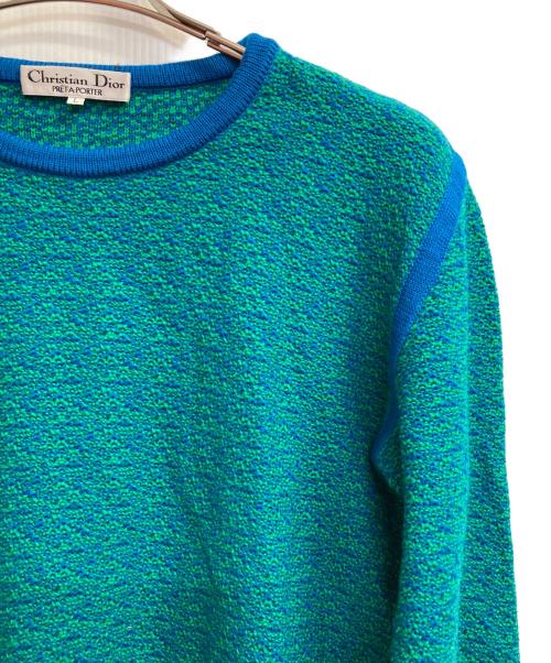 Christian Dior（クリスチャン ディオール）Christian Dior (クリスチャン ディオール) メランジニット グリーン サイズ:Ｌの古着・服飾アイテム