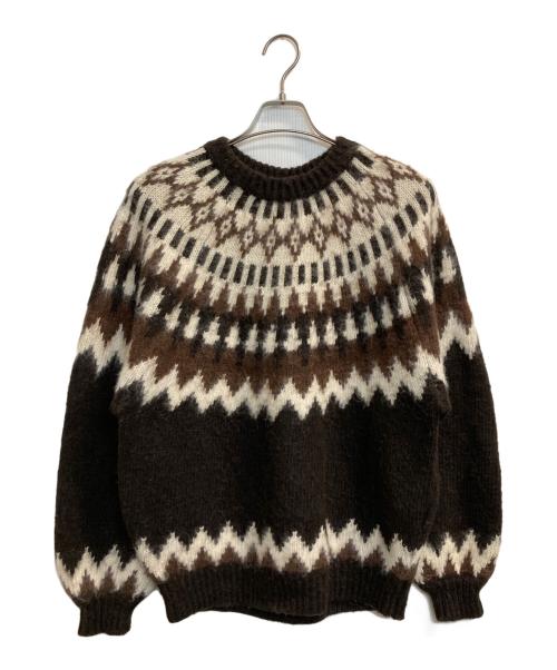 BEAMS（ビームス）BEAMS (ビームス) ノルディックニット ブラウン サイズ:Sの古着・服飾アイテム