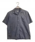 COMOLIコモリ）の古着「ショートスリーブコットンシャツ」｜ネイビー