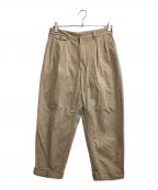 BEAMS PLUSビームスプラス）の古着「2 Pleats Tapered Twill」｜ベージュ