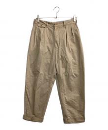 BEAMS PLUS（ビームスプラス）の古着「2 Pleats Tapered Twill」｜ベージュ