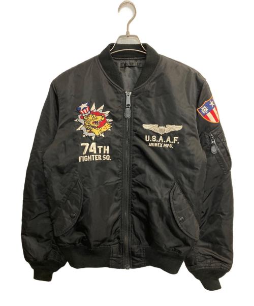 AVIREX（アヴィレックス）AVIREX (アヴィレックス) MA-1 フライトジャケット ブラック サイズ:ＸＬの古着・服飾アイテム