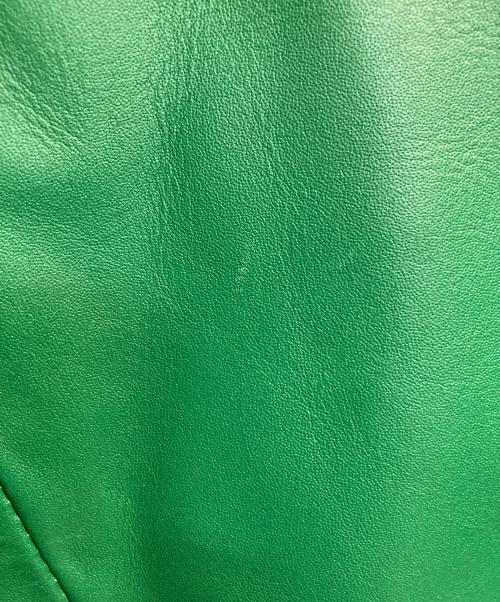 Liugoo Leathers（リューグーレザーズ）LIUGOO LEATHERS (リューグーレザーズ) ライナー付レザージャケット グリーン サイズ:Ｌの古着・服飾アイテム