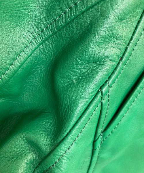Liugoo Leathers（リューグーレザーズ）LIUGOO LEATHERS (リューグーレザーズ) ライナー付レザージャケット グリーン サイズ:Ｌの古着・服飾アイテム