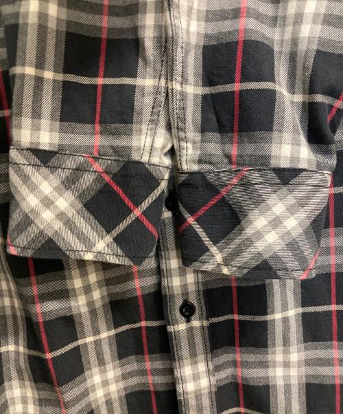 BURBERRY LONDON（バーバリーロンドン）BURBERRY LONDON (バーバリーロンドン) チェックシャツ ブラック×レッド サイズ:Sの古着・服飾アイテム