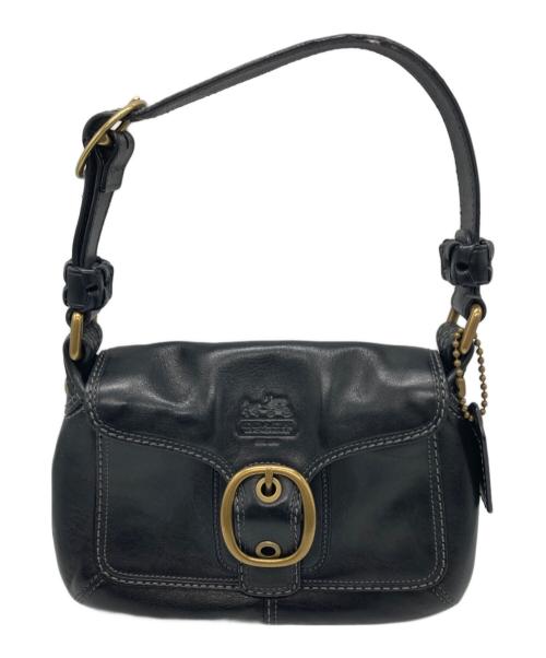 COACH（コーチ）COACH (コーチ) レザーワンショルダーバッグ ブラックの古着・服飾アイテム