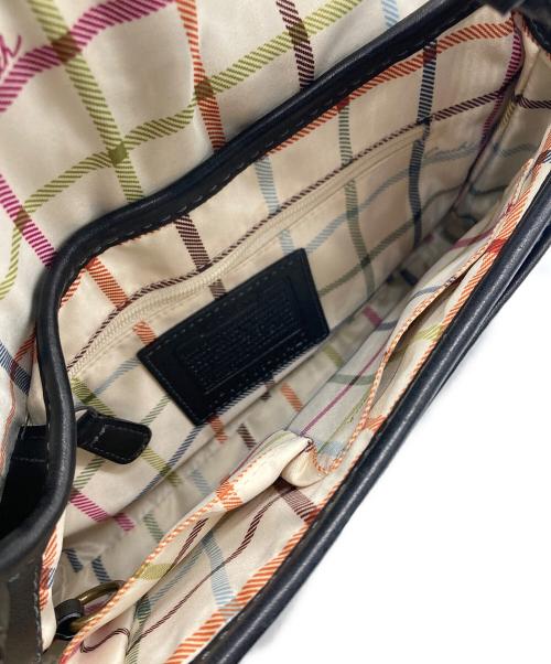 COACH（コーチ）COACH (コーチ) レザーワンショルダーバッグ ブラックの古着・服飾アイテム