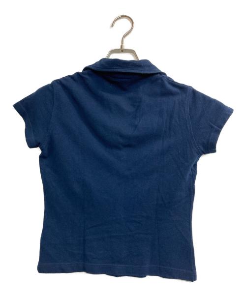 LORO PIANA（ロロピアーナ）LORO PIANA (ロロピアーナ) コットン鹿の子イタリアンカラーS/Sシャツ ネイビー サイズ:-の古着・服飾アイテム