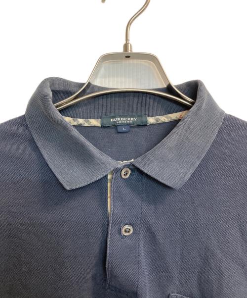 BURBERRY（バーバリー）BURBERRY (バーバリー) ポロシャツ ネイビー サイズ:Lの古着・服飾アイテム