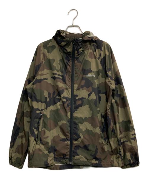 stussy（ステューシー）stussy (ステューシー) カモ柄ジップアップジャケット グリーン サイズ:Sの古着・服飾アイテム