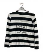 NUMBER (N)INEナンバーナイン）の古着「15AW ボーダーカットソー」｜ブラック×ホワイト
