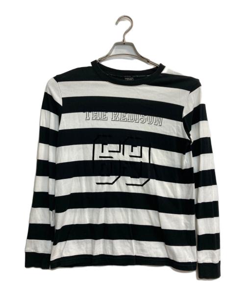 NUMBER (N)INE（ナンバーナイン）NUMBER (N)INE (ナンバーナイン) 15AW ボーダーカットソー ブラック×ホワイト サイズ:2の古着・服飾アイテム