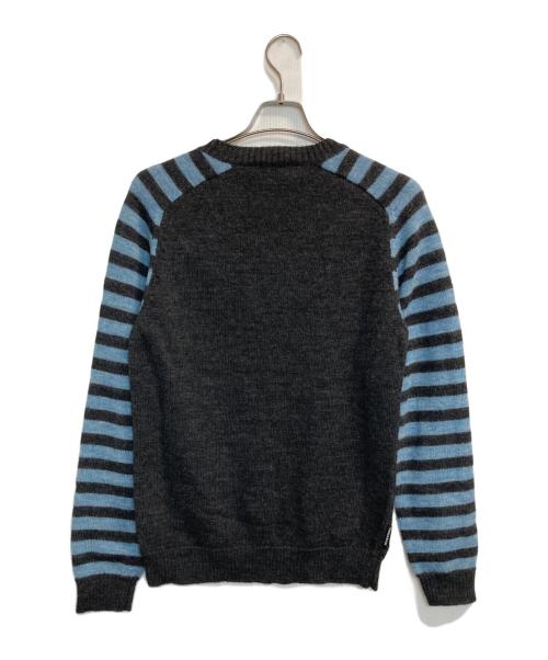 Hysteric Glamour（ヒステリックグラマー）Hysteric Glamour (ヒステリックグラマー) ラウランボーダーニット ブルー×グレー サイズ:ＦＲＥＥの古着・服飾アイテム