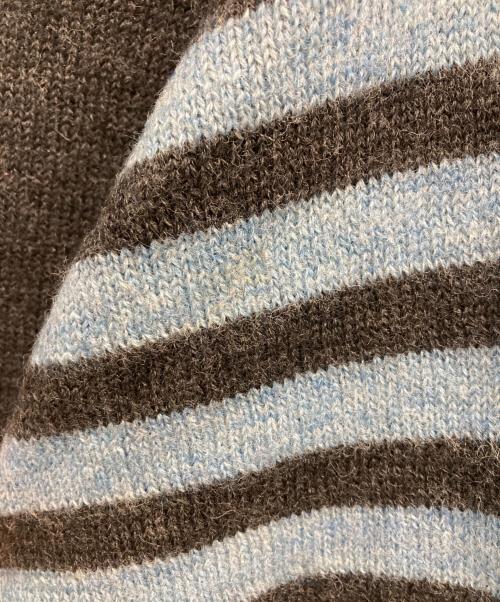 Hysteric Glamour（ヒステリックグラマー）Hysteric Glamour (ヒステリックグラマー) ラウランボーダーニット ブルー×グレー サイズ:ＦＲＥＥの古着・服飾アイテム