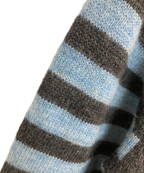 Hysteric Glamour（ヒステリックグラマー）Hysteric Glamour (ヒステリックグラマー) ラウランボーダーニット ブルー×グレー サイズ:ＦＲＥＥの古着・服飾アイテム