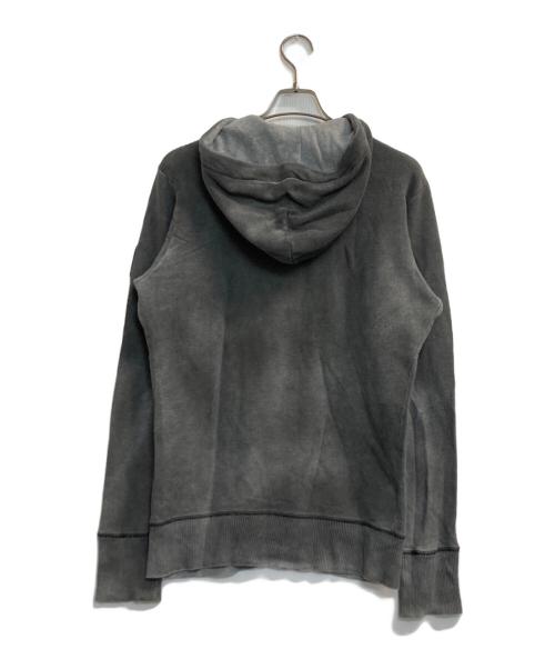 DIESEL（ディーゼル）DIESEL (ディーゼル) LEATHER PIPING ZIP PARKA グレー サイズ:Sの古着・服飾アイテム