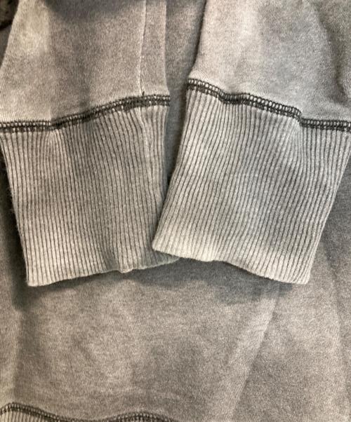DIESEL（ディーゼル）DIESEL (ディーゼル) LEATHER PIPING ZIP PARKA グレー サイズ:Sの古着・服飾アイテム