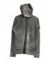 DIESEL（ディーゼル）の古着「LEATHER PIPING ZIP PARKA」｜グレー